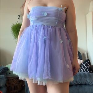 Lavender Butterfly Forever 21 Dress